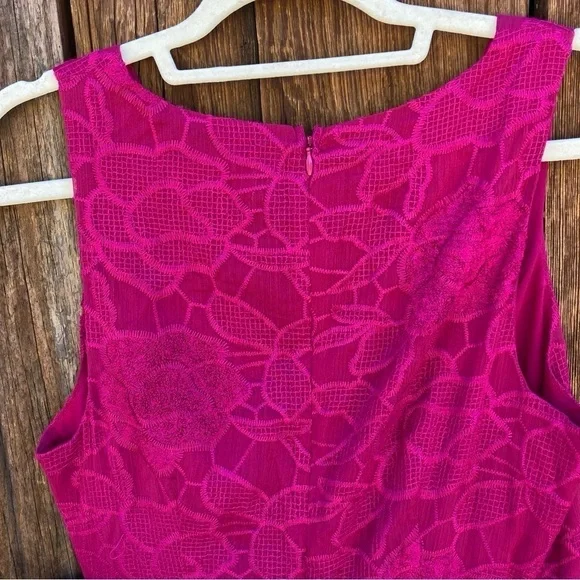 NWT Anthropologie Moulinette Soeurs Fuchsia Pink Lace Dress size 8 - Picture 7 of 15